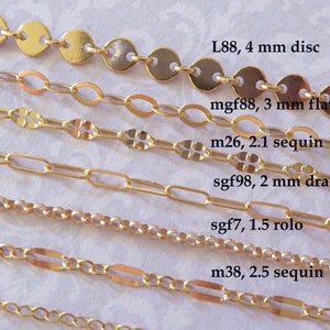 1-25 ft / Gold Fill CHAIN, 14kt 14k Gold Filled Chain, Cable Necklace Chain Wholesale Chain 1.3 1.5 1.7 2 mm mmgf m38 sgf1 sgf7 sgf50 gs image 4