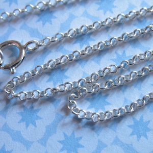 Shop Sale.. 1 pc, 16 18 20 22 24&quot;, Sterling Silver Chain - Finished Chain, ROLO CHAIN, 1.5 mm, solo. done d2.d d2.20 d2.22 d2.24 d2.30 hp