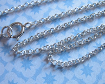 Shop Sale.. 1 pc, 16 18 20 22 24", Sterling Silver Chain - Finished Chain, ROLO CHAIN, 1.5 mm, solo. done d2.d d2.20 d2.22 d2.24 d2.30 hp