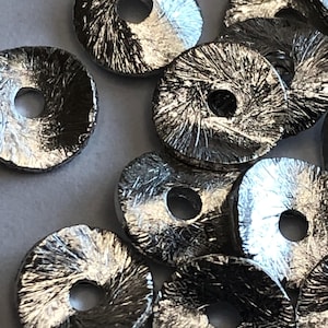 10-100 pcs / Wavy Discs - Potato Chip - Spacer Beads / Sterling Silver or Gold Vermeil / Artisan wholesale jewelry findings wavy6 solo vsb6