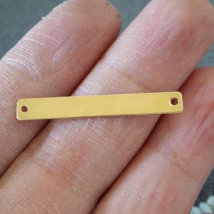 14k Gold Filled Bar Anhänger: Metall Stanzrohling (30 x 4 mm) Bild 2