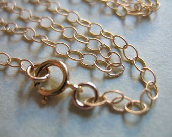 Finished Necklace Chain, 14kt 14k Gold Filled / 1 pc, 16 inch, Textured Oval Flat Cable,  3.5x2.3 mm, wholesale done solo.. gf2.16