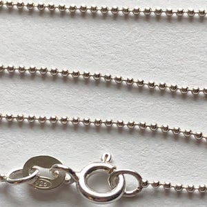 16 or 18 inch, Sterling Silver Chain Necklace Chain, 1 mm, Finished, wholesale - d33.t hp