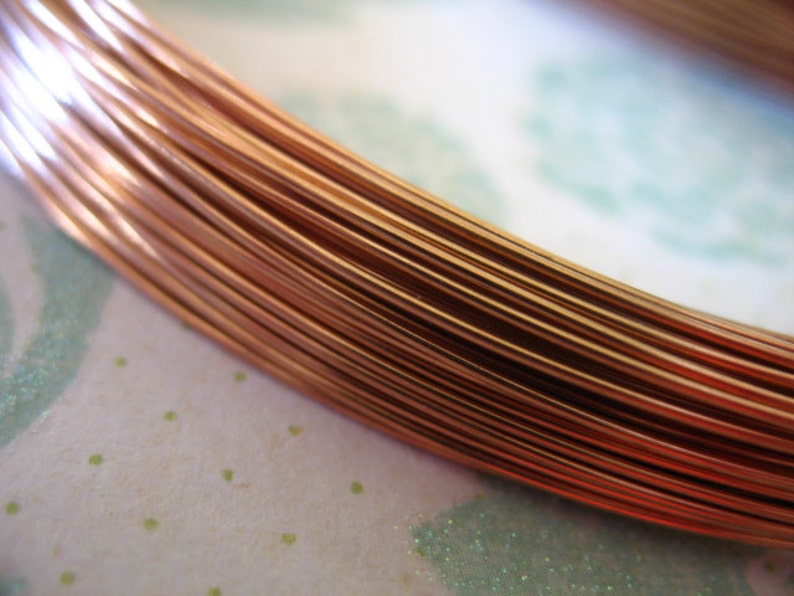 21 Gauge, 14/20 Rose Gold Filled Wire (Half Round) Dead Soft 14K Pink Gold Filled