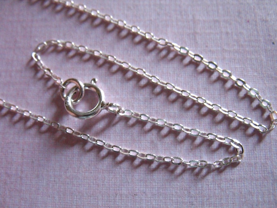 1.2mm Sterling Flat Cable Chains - 16 1.2mm Sterling Flat Cable Chains - 16