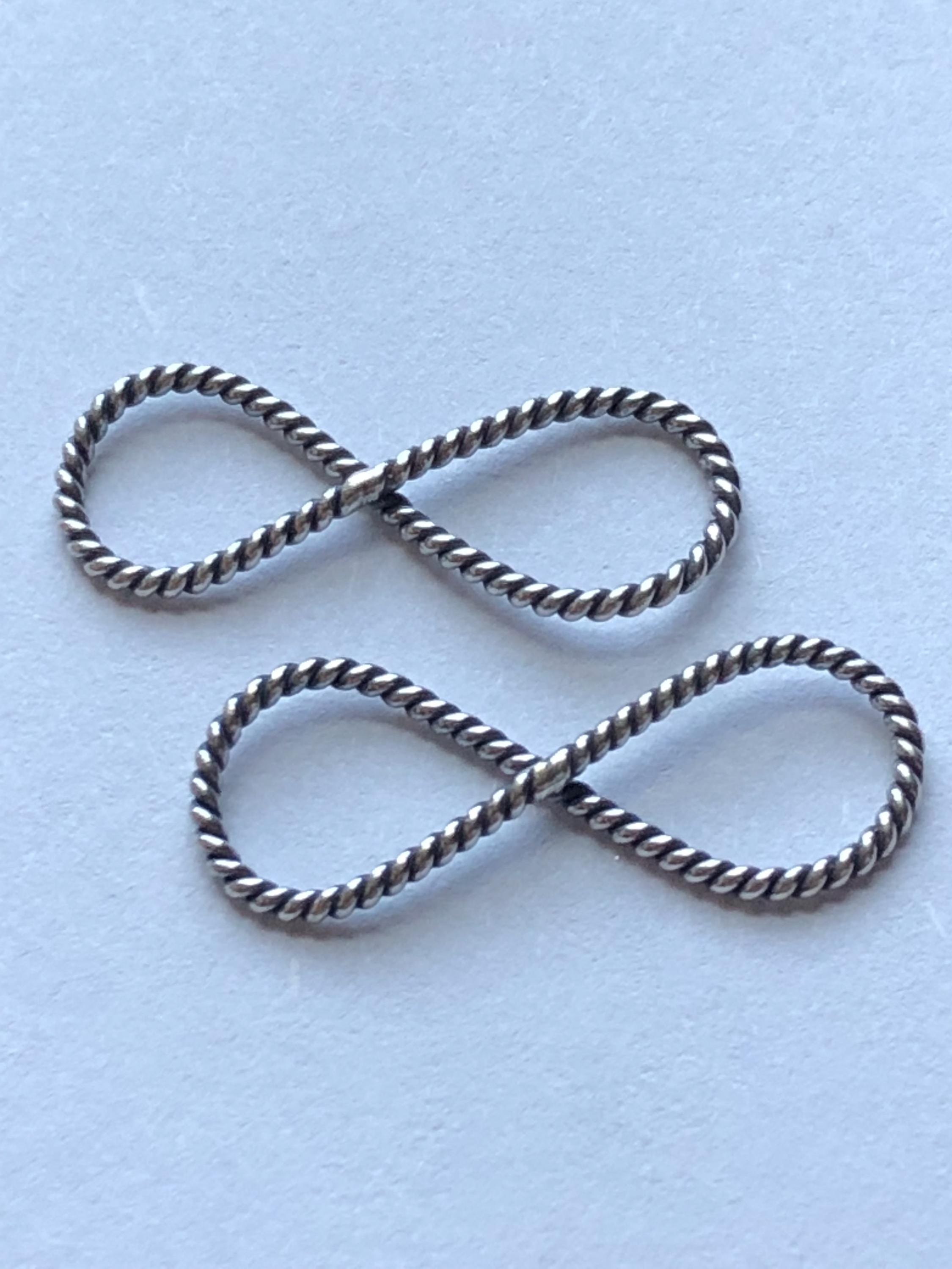 Oxidized Infinity Link Charm, Twisted Connector, 22x8mm - Etsy