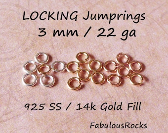Goldgefüllte und Sterlingsilber-Verschlussringe, Großpackung, offen, 3 mm, 22 Gauge (Großhandel)