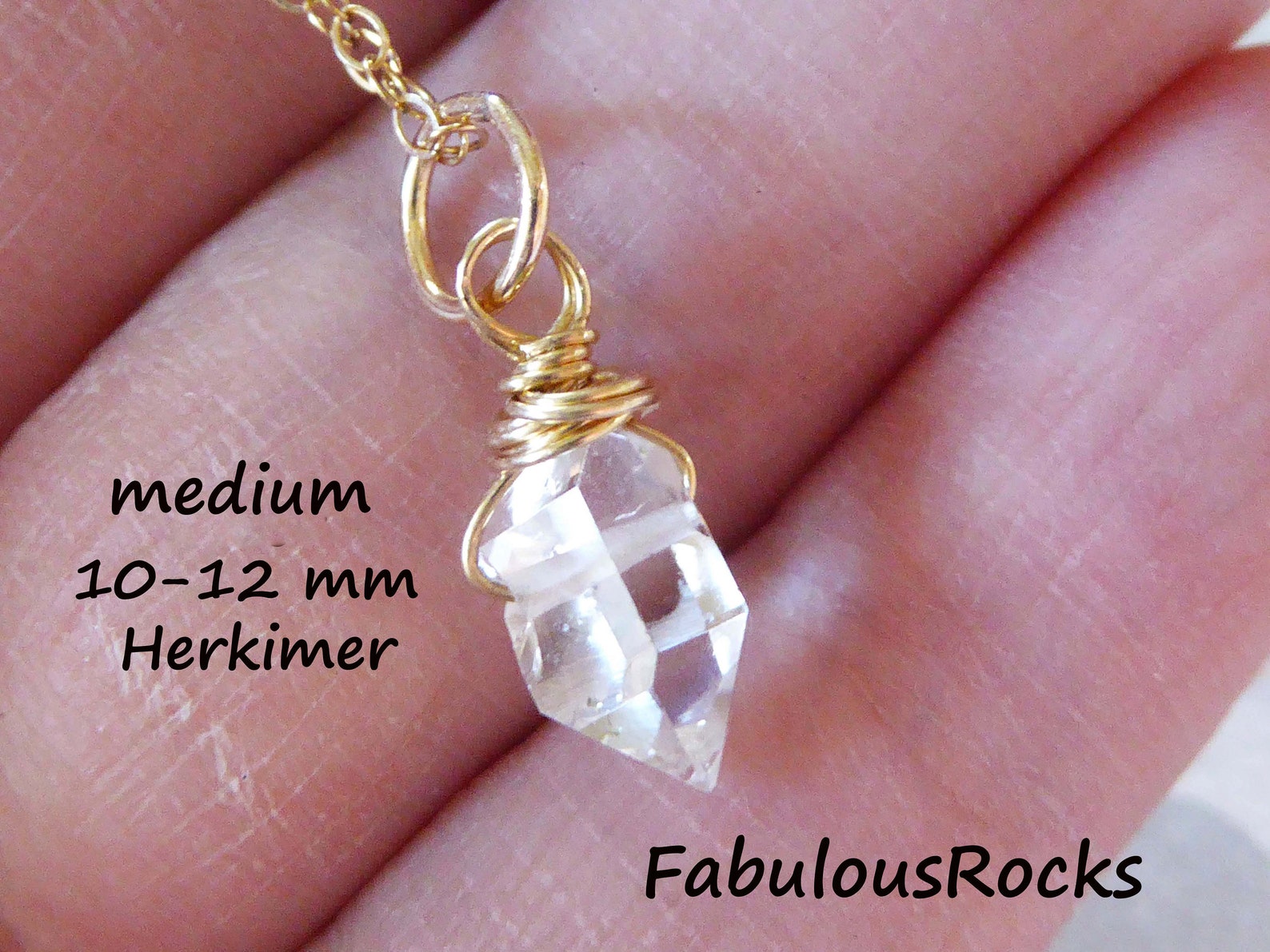 HERKIMER DIAMOND Pendant Charm Drop Herkimerjewelry Herkimer Etsy