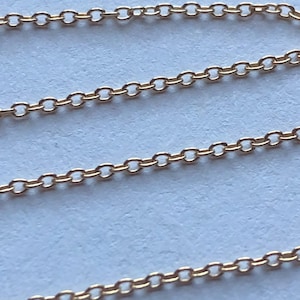 by the foot, 1 mm Round CABLE Necklace Chain 14k Gold Fill or Sterling Silver Jewelry Chain Wholesale Unfinished Petite Chai.n / s23 sgf23