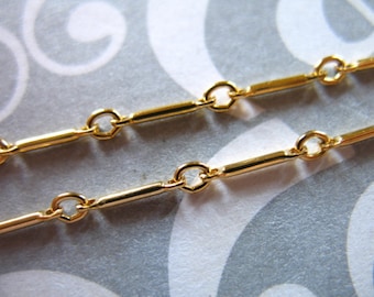 1-10 feet / BAR Chain, 14k Gold Fill Bar Necklace Chain Wholesale / 8.5x1 mm Bar Links, heavy weight, designer chain bulk ssgf sgf4 solo