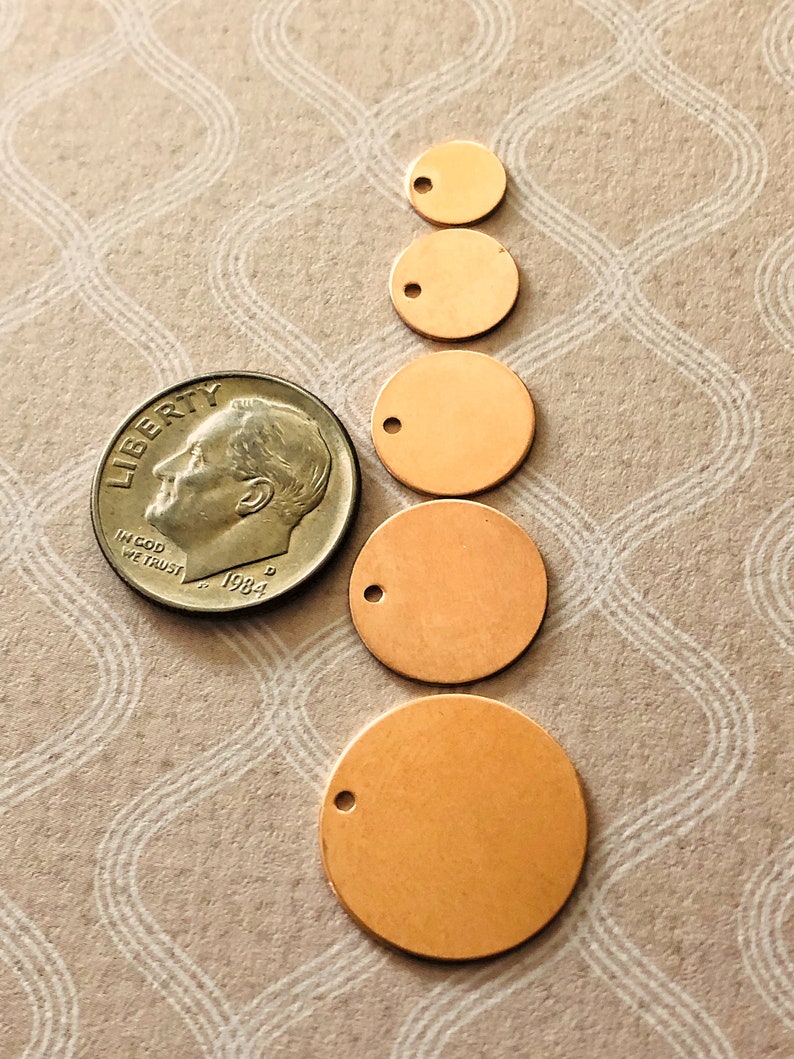 Rose Gold Filled Disc Blanks Metal Stamping Blanks Wholesale Etsy