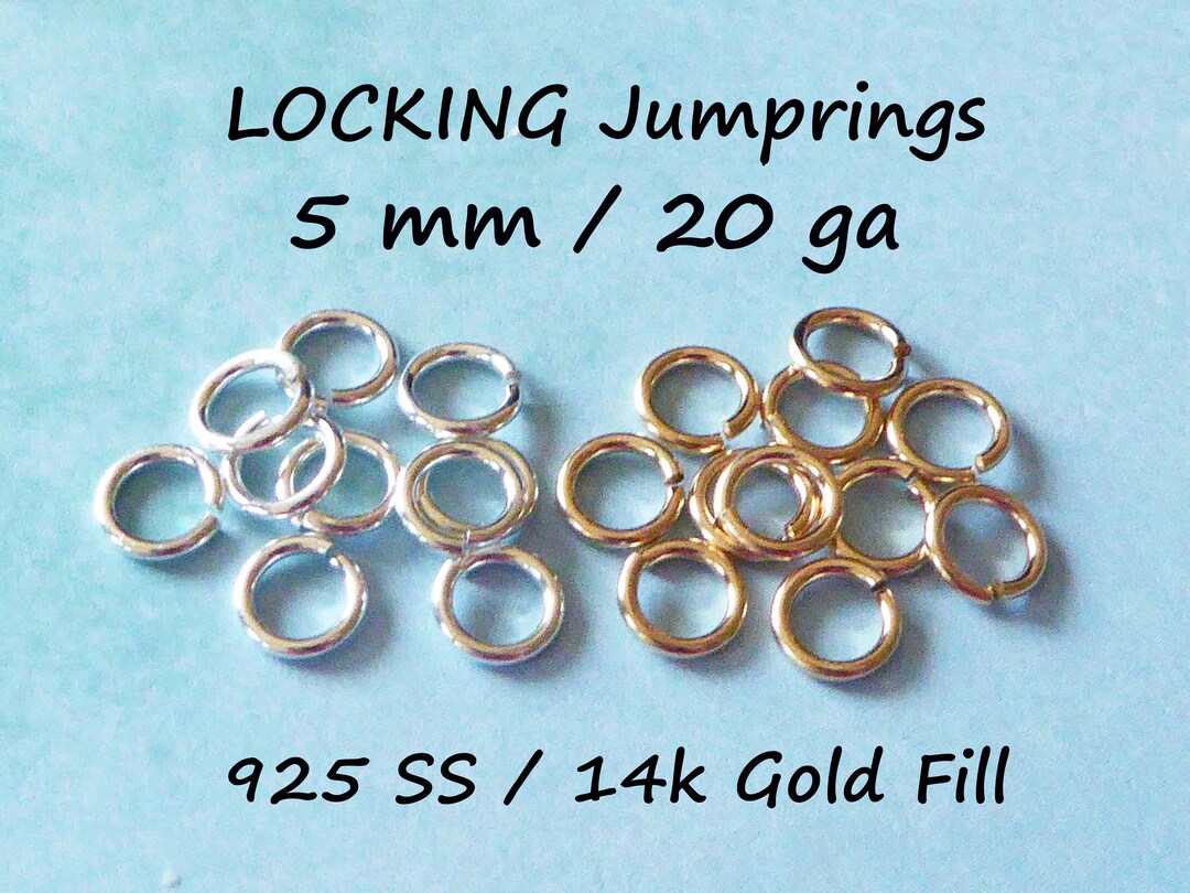 LOCKING JUMPRINGS Jump Rings Jumplocks Jump Locks 5 Mm 20 Gauge Ga G locking-jumprings-jump-rings-jumplocks-jump-locks-5-mm-20-gauge-ga-g