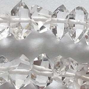 10-100 pcs / 6-8 mm Herkimer Gemstone Gems Diamonds Nuggets Herkimer Quartz Crystal / April Birthstone Double Terminated Briolettes, s