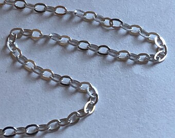 Sterling Silver Cable Chain Necklace - Choose Your Length