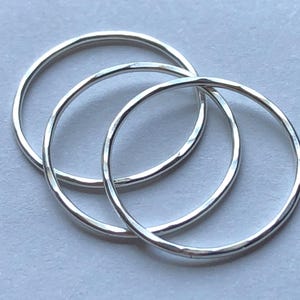 20 mm, Hammered Circle Link Connectors Eternity Halo Infinity Charm Pendant, Sterling Silver or 14k Gold Filled sjr20mm.v1 n200