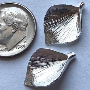 Sterling Silver CALLA LILY Charms Pendants, Textured Matte, 18.5x12 mm, flower organic nature floral art only hp