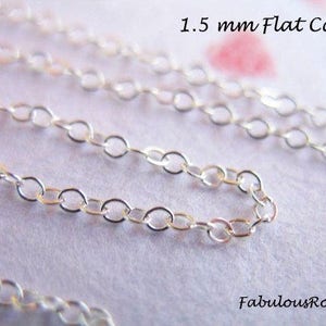 Round Cable Chain by the foot Wholesale, 925 Sterling Silver Cable Chain Bulk, 2x1.5 mm, ss s68 hp image 5