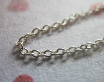 Sterling Silver Cable Chain, 2x1.6 mm, Solid 925 SS Necklace Chain / 1-100 feet, Unfinished Wholesale Chain, SS S206 solo hp .