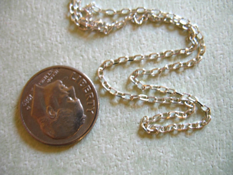 Heavy Drawn Cable Finished Chain d601.d 2.5x1.7 mm 1 pc 16 or 18 inch Sterling Silver Cable Chain
