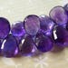 PURPLE AMETHYST Pear Beads Briolette, Luxe AAA / 2-20 pcs, 7-9 mm, Royal Dark Purple, faceted, february birthstone wholesale 79 solo tr