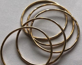 Hammered 14k Gold Filled Stacking Ring, Midi Knuckle Ring
