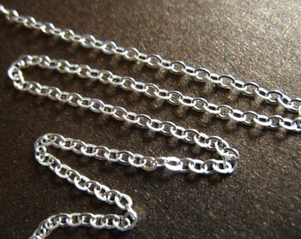 10-500 ft / Sterling Silver Chain Bulk, 1.6 mm Flat Cable Necklace Chain / 10-40% Less, UPGRADE Neck Chain, wholesale  ss s80 hp