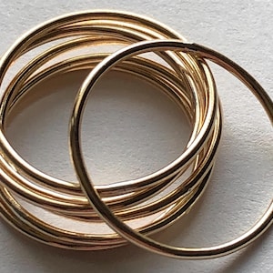 Gold Filled Above Knuckle Stacking Midi Rings, choose stack, choose number of rings, Gold Band Ring, Gold Ring, plain sr1