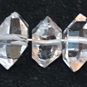 5-25 pcs, 8-10 mm Herkimer Diamonds Nuggets Crystals Beads, Medium Double Terminated Herkimers, Luxe AAA, clear healing nuggets M