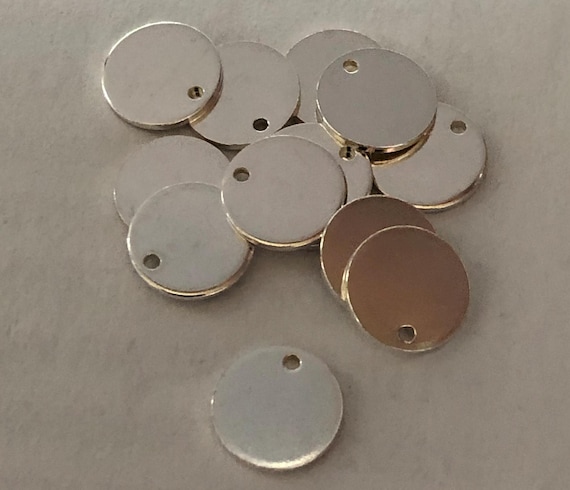 Sterling Silver Stamping Blanks, 9mm Round Discs, 20 Gauge