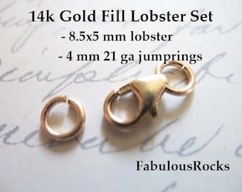 1-50 Sets  Gold Lobster Clasp, 14k Gold Filled Lobster Claw Clasps,Trigger Clasps Wholesale Jewelry Supplies, 12.5x5 mm / fc.s solo lc.1