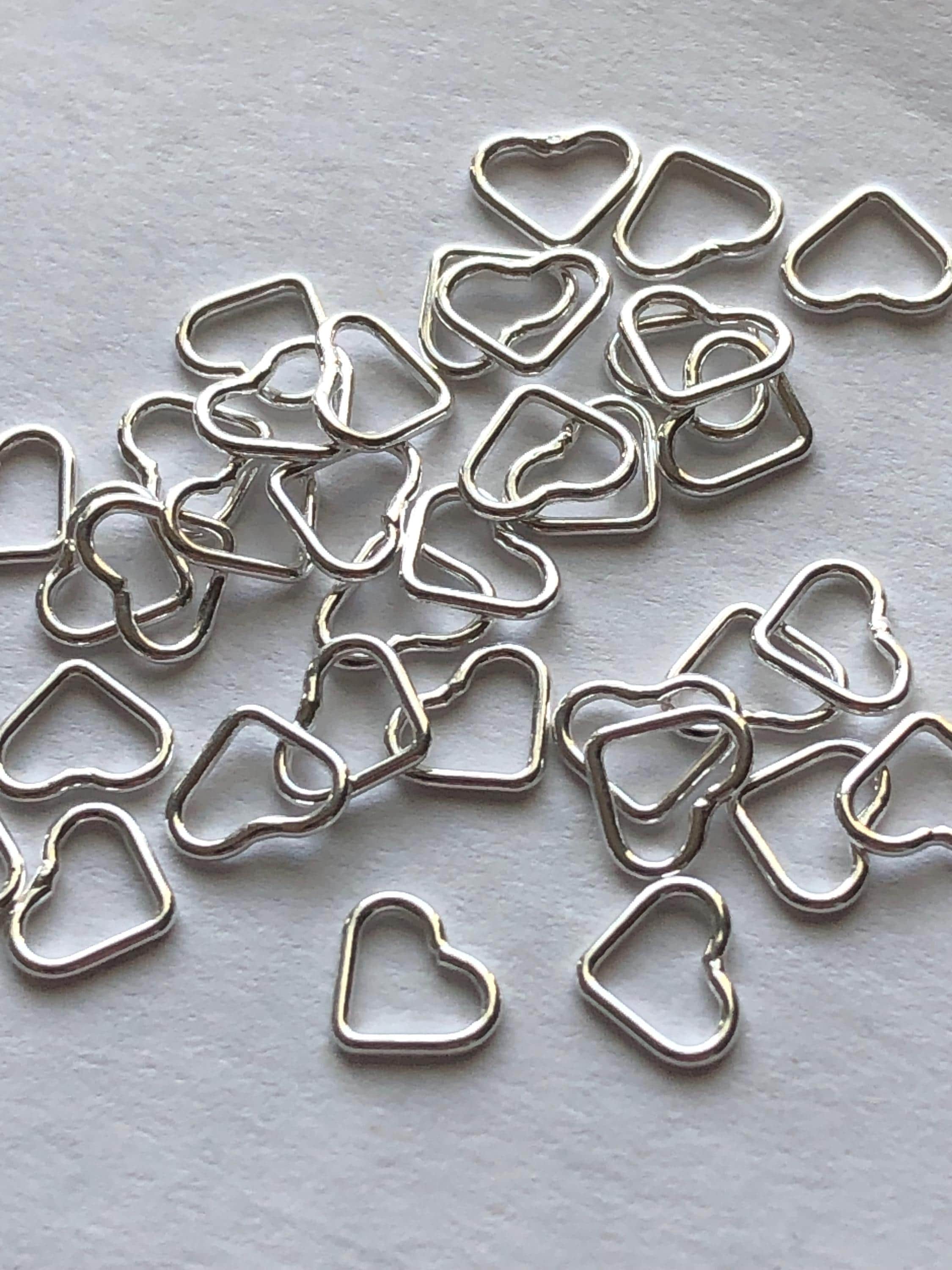 Sterling Silver Heart Jump Rings, 6mm 22 Gauge, 10-100 Pcs - Etsy