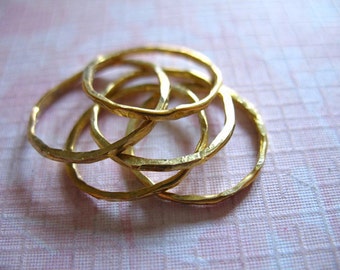 3+ rings, 14k Gold Filled Stack Ring Knuckle Midi Stackable Stacking Rings, Minimal Layering Hammered Gold Rings, sr1