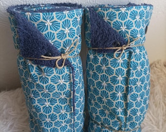 Lot de 2 rouleaux essuie-tout lavable-zéro déchet-sopalin réutilisable en coton-alternative écologique cuisine-fait main en France