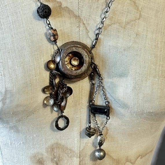Unique Necklace, Rustic, Assemblage Necklace, Sta… - image 6