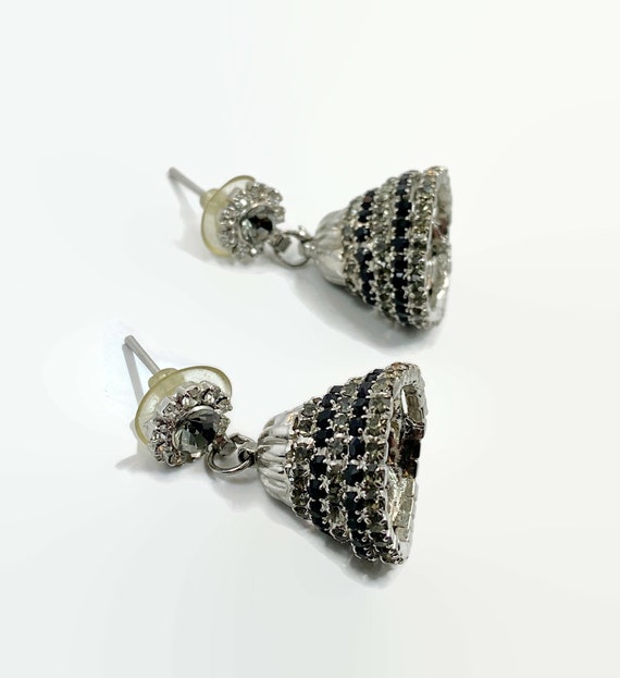 Rhinestone Earrings, Unique, Bell Shaped, Prong S… - image 3