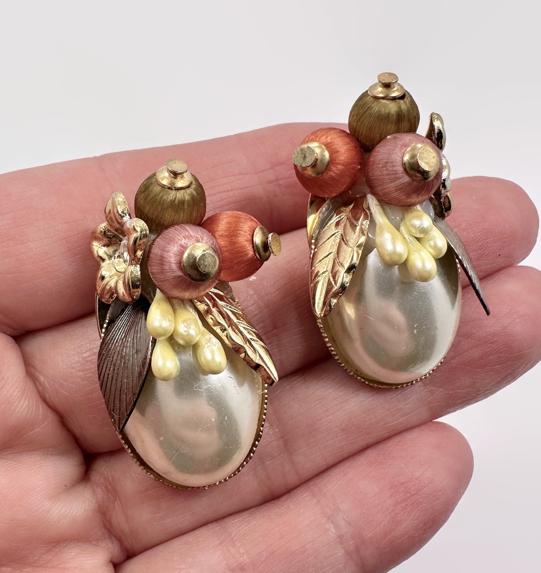 ミリアムハスケル フェイクパール ピアス ヴィンテージ MIRIAM HASKELL