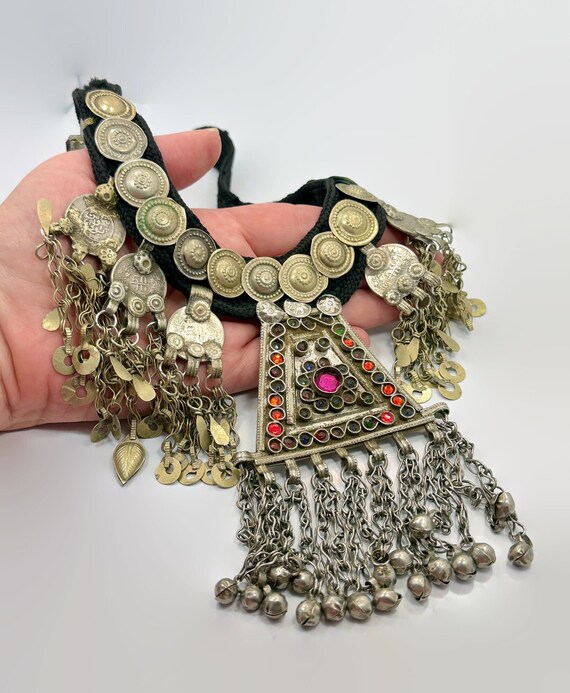 Afghan Necklace, Middle Eastern, Massive, Vintage… - image 3