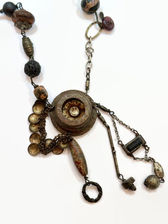 Unique Necklace, Rustic, Assemblage Necklace, Sta… - image 7