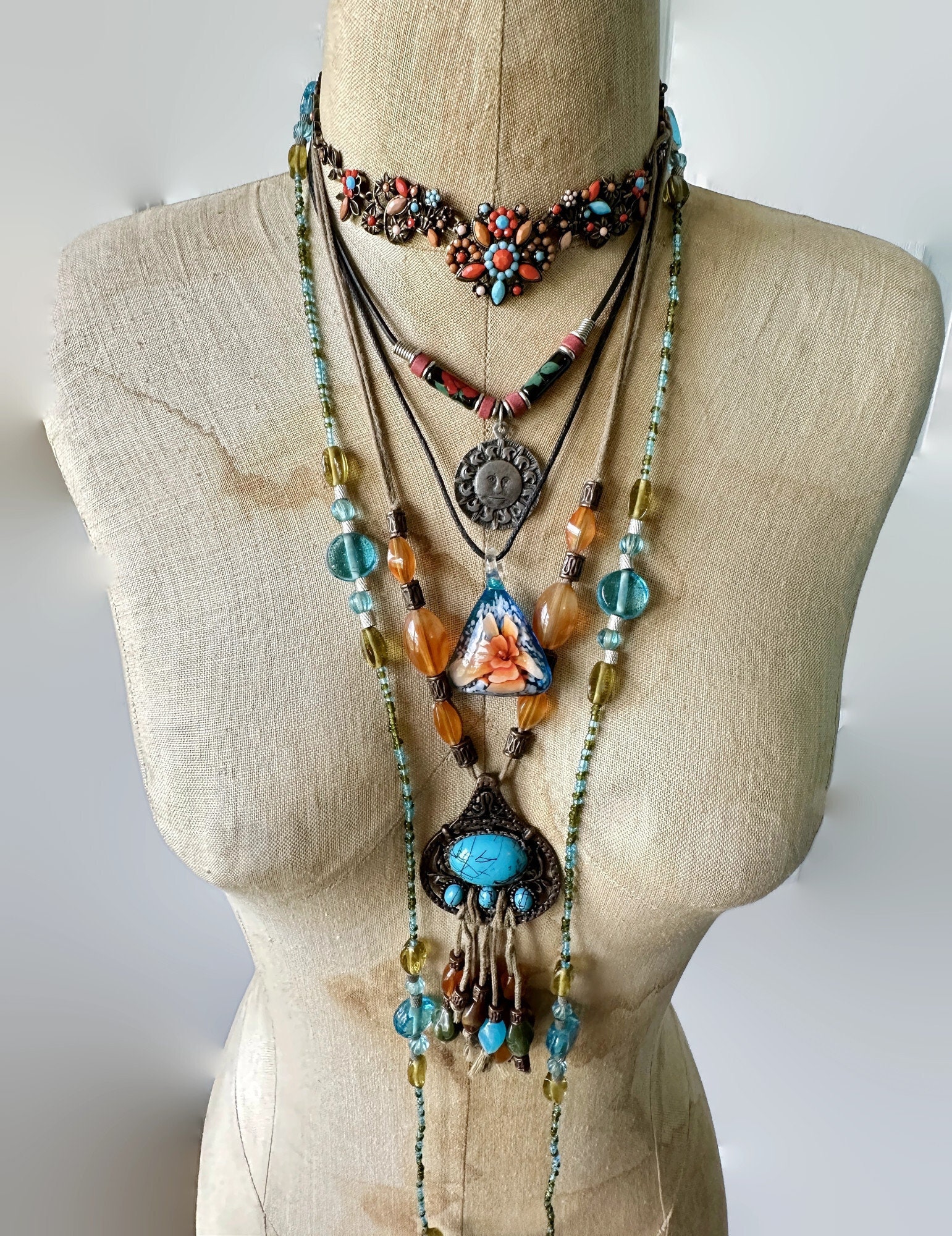 Boho style necklaces deals