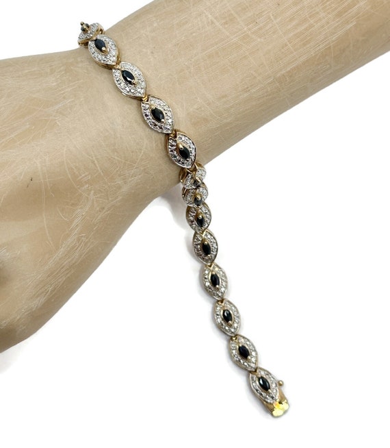 Sapphire Bracelet, BlueSapphire, Sterling Silver,… - image 1