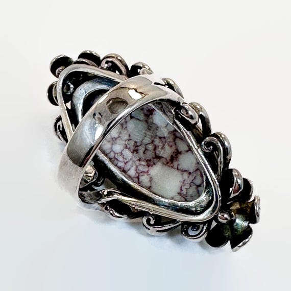 Statement Ring, Wild Horse Turquoise, Sterling Si… - image 7