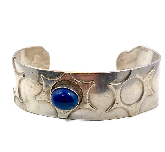 Blue Lapis Cuff, Handcrafted, Blue Lazuli Stone, … - image 2