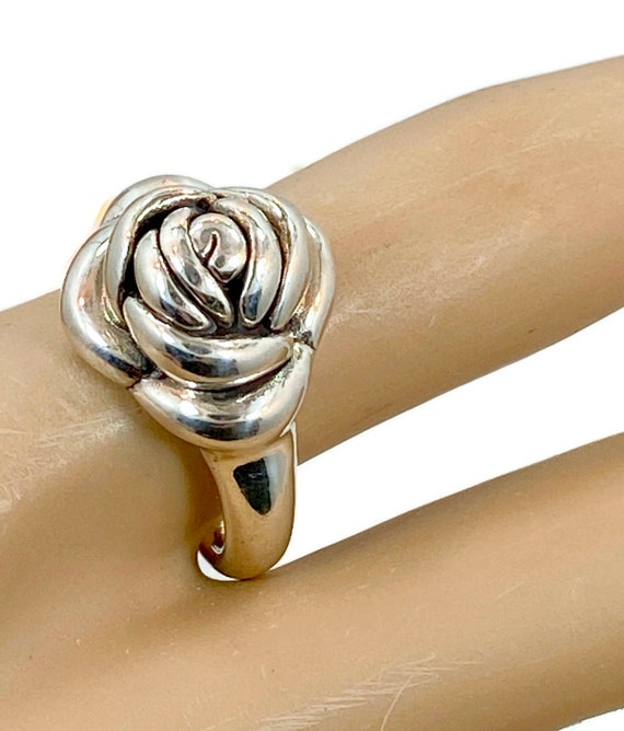 Flower Ring, Modern, Sterling Silver, Vintage Ring