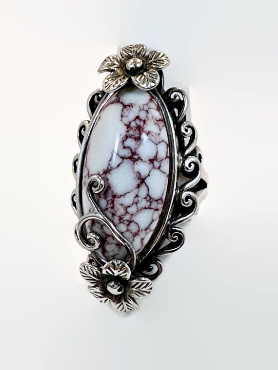 Statement Ring, Wild Horse Turquoise, Sterling Si… - image 4