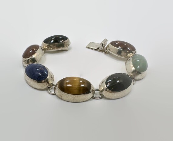 Mixed Stone Bracelet, Sodalite, Jasper, Tiger Eye… - image 4