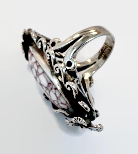 Statement Ring, Wild Horse Turquoise, Sterling Si… - image 6