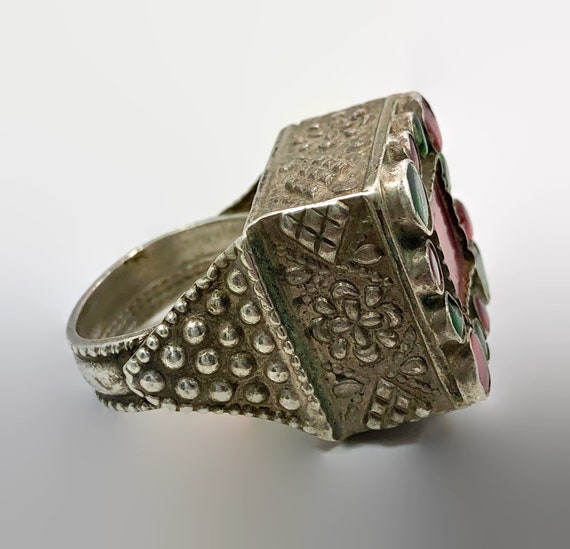 Old Silver Ring, Pakistan, Vintage Ring, Size 7, … - image 3