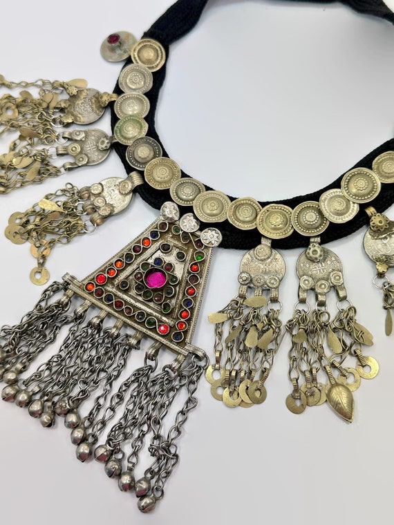 Afghan Necklace, Middle Eastern, Massive, Vintage… - image 4