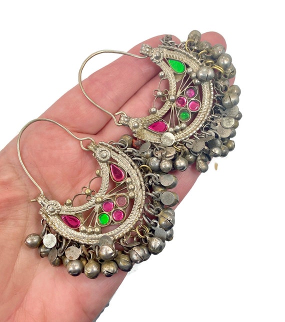 Hoop Earrings, Afghan, Kuchi Earrings, Jewels, Vi… - image 2