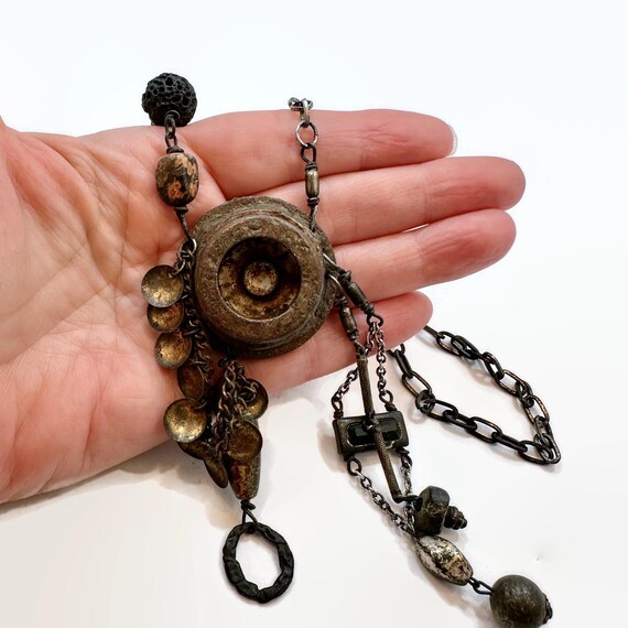 Unique Necklace, Rustic, Assemblage Necklace, Sta… - image 4